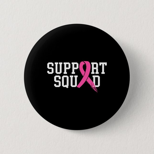 Suprt Squad Bröstcancer Medvetenhet Månad nk Knapp (Framsida)