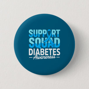 Suprt Squad Jag Har Blå Diabetes Typ 1 T1d Medvete Knapp