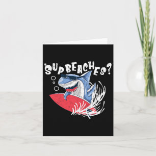Supstränder Funny Shark Summer Beach Älskare Meme Kort