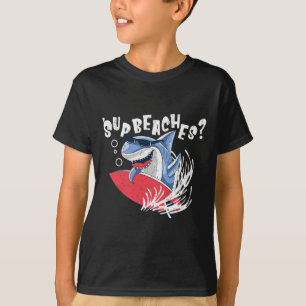 Supstränder Funny Shark Summer Beach Älskare Meme T Shirt