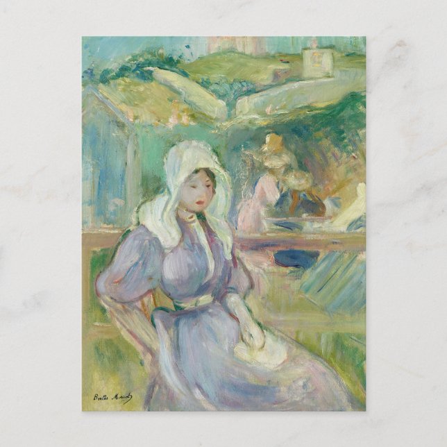 Sur La Plage À Portrieux | Berthe Morisot Vykort (Framsida)