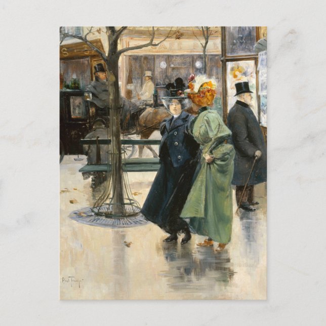 Sur les Boulevards | Louis Abel-Truchet Vykort (Framsida)
