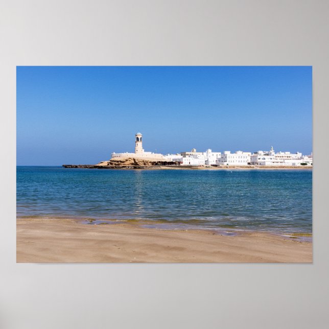 Sur Lighthouse - Sur, Oman Poster (Framsidan)