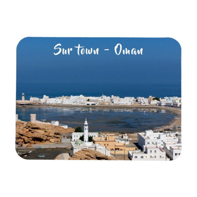 Sur town nära Muscat - Oman Magnet (Horisontell)