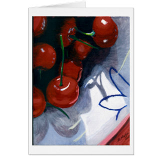 Sura körsbär hälsningskort