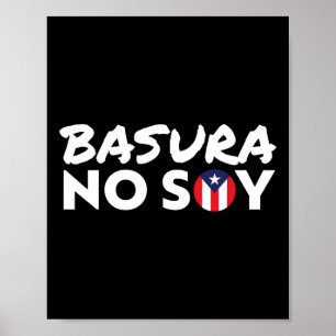 Sura No Soy Puerto Rico Flagga Jag är inte Garge S Poster