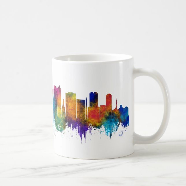 Surabaya Indonesia Skyline Kaffemugg (Höger)
