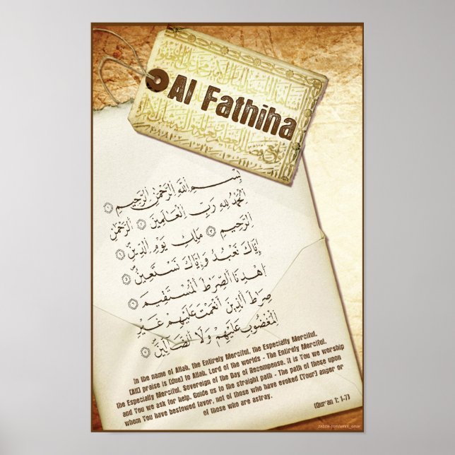 Surah Fathiha Poster (Framsidan)