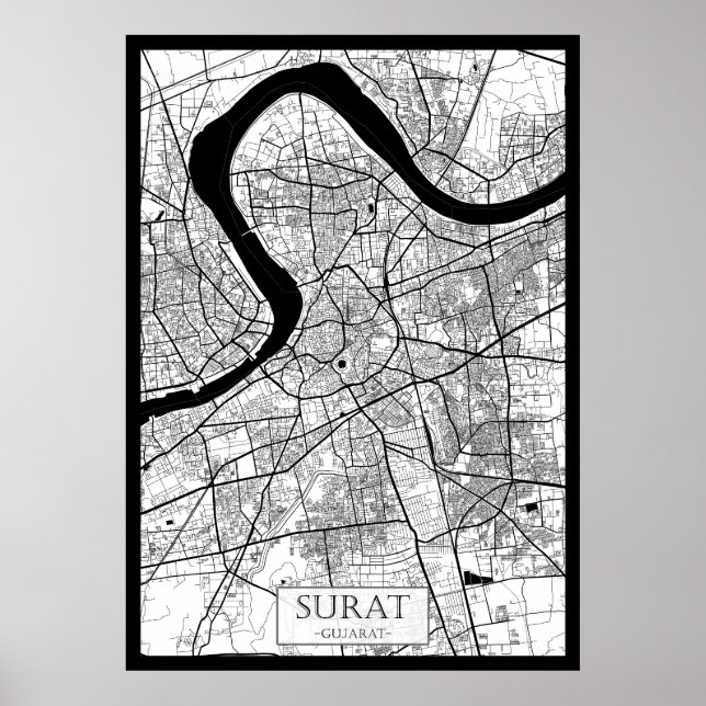 Surat Gujarat Karta Poster (Framsidan)