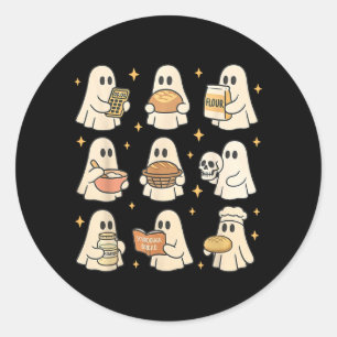 Surdegbak Halloween Söt Spöke Hemmafru Runt Klistermärke