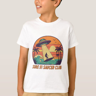 Sure 51 Saucer Club – Retro UFO Surf barn T-Shirt