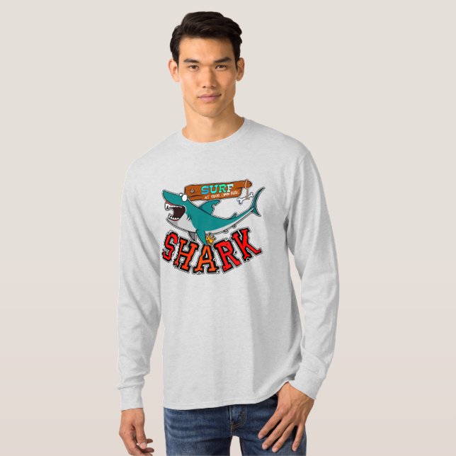 Surf avec requin t shirt (Hel framsida)