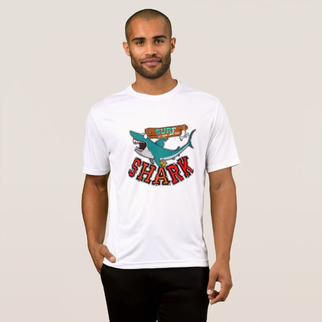 Surf avec requin t shirt (Hel framsida)