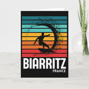 Surf Biarritz Frankrike Strand Vintage Retro Surfi Kort