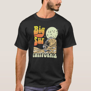 Surf Big Sur Vintage California Surfer Distressed  T Shirt