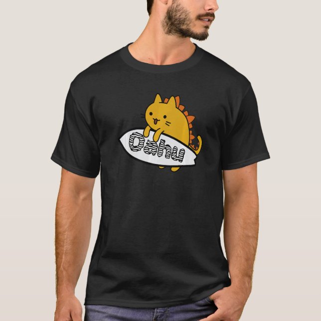 Surf catzilla surfare Oahu T Shirt (Framsida)