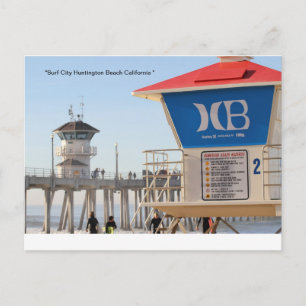 Surf City Huntington Beach Kalifornien Vykort