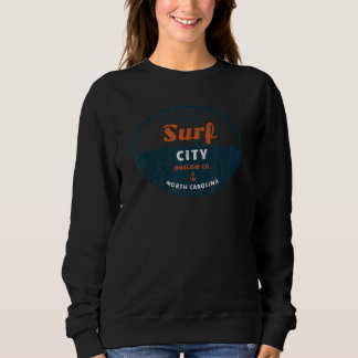Surf City  NC Summertime Vacationing Circled Waves T Shirt