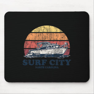 Surf City Nc Vintage Båttur på 70-talet Retro Båtd Musmatta