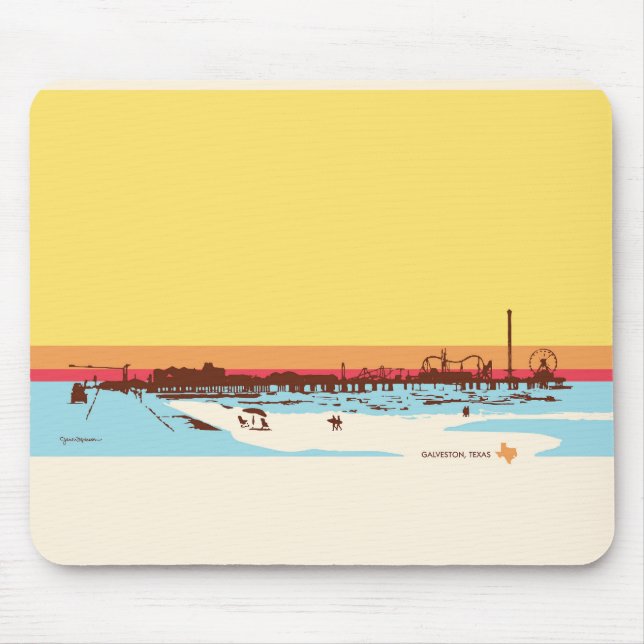 Surf Dagar - Galveston Island, Pleasure Pier Musmatta (Framsidan)
