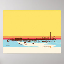 Surf Dagar - Galveston Island, Pleasure Pier Poster