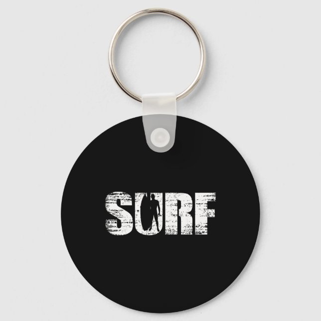 Surf - Distressed Look Surfing För Surfare  Nyckelring (Framsida)