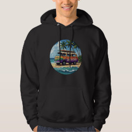 Surf eller ingenting Groovy Retro Hippie Surfare S Hoodie