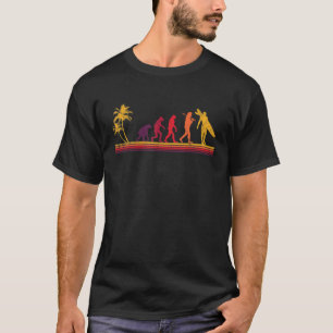 Surf evolution Retro Surfer palmer Trópico T Shirt