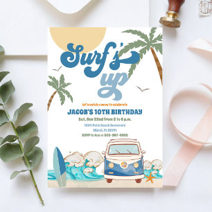 Surf Födelsedagsfest Inbjudan