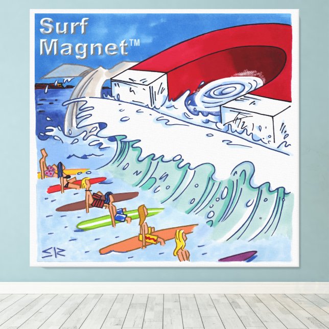Surf Magnet canvastryck (Insitu (trägolv))