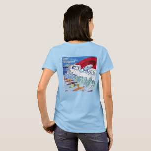Surf Magnet dam blå t-shirt baksida