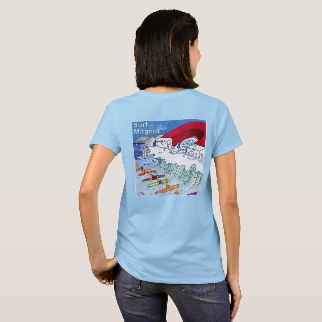 Surf Magnet dam blå t-shirt baksida (Hel baksida)