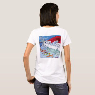 Surf Magnet dam vit t-shirt baksida