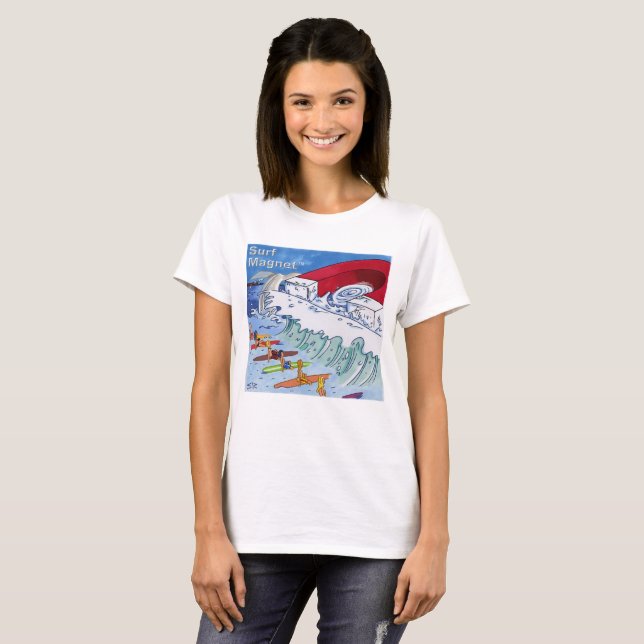 Surf Magnet damvit t-shirt (Hel framsida)
