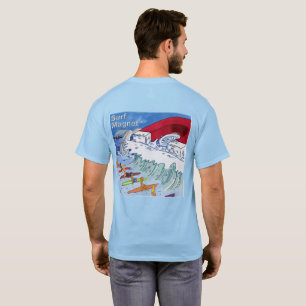 Surf Magnet män blå T-shirt baksida