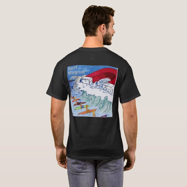 Surf Magnet svart T-shirt baksida (Hel baksida)
