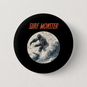 Surf Monster Kaiju-inspirerad Gorilla Stor Apa Sur Knapp