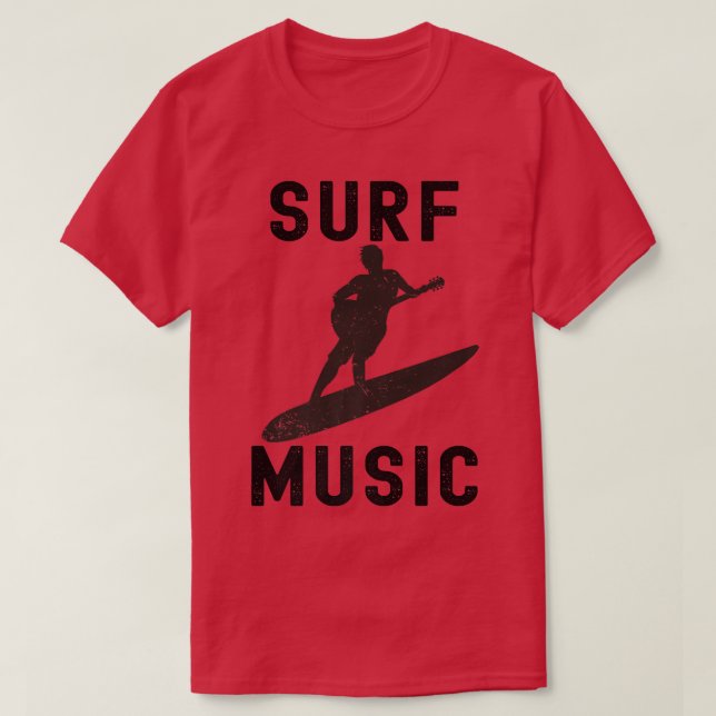 Surf Music Guitar Surfing Guitar Player1152 T Shirt (Design framsida)