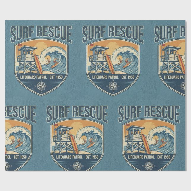 Surf Rescue Lifeguard Patrol Est 1950 Presentpapper (Platt)