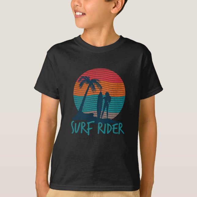 Surf Rider-Riding the waves-surfing-Big wave T Shirt (Framsida)