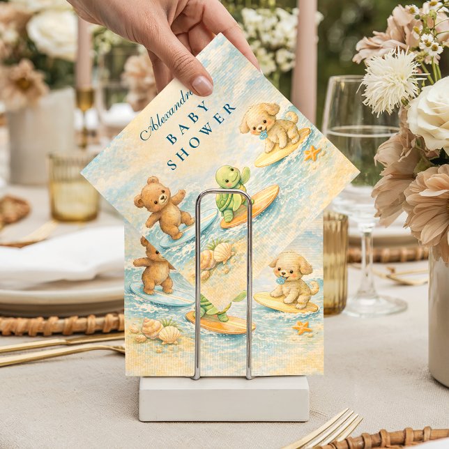 Surf’s Up Baby Shower Pappersservett (Skapare uppladdad)