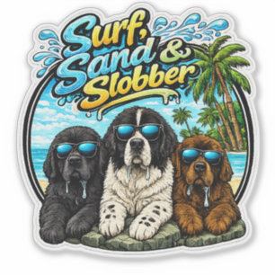 Surf Sand och Sabbel Klistermärken