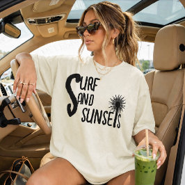 Surf Sand Solnedgångar Beach Vibes T-Shirt