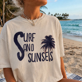 Surf Sand Solnedgångar Beach Vibes T-Shirt