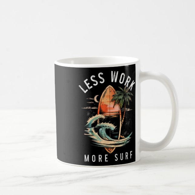 Surf Surfing Vintage Surfar  Kaffemugg (Höger)