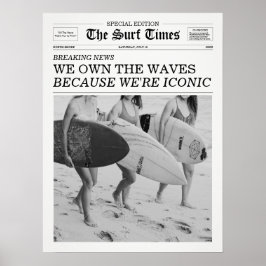 Surf Times Tidning Vi Äger Vågorna Poster