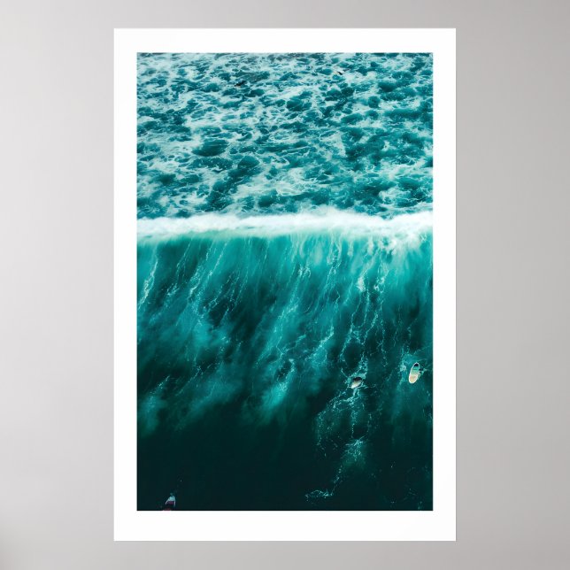 Surf Triptych Konsttryck Scandi Ocean Beach Poster (Framsidan)