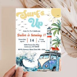 Surf Up Sol Shine Beach Birthday Inbjudningar
