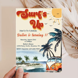 Surf Up Sol Shine Beach Birthday Inbjudningar