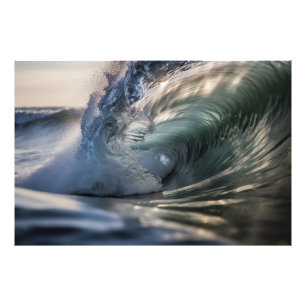 Surf våg ocean fototryck